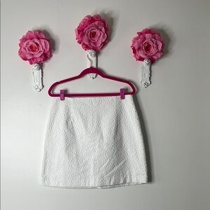 NWOT Lilly Pulitzer White Eyelet Resort Izzy Skirt, Women’s Size 10/12.